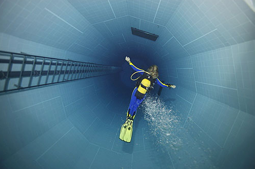 35公尺深潛水池俯瞰
