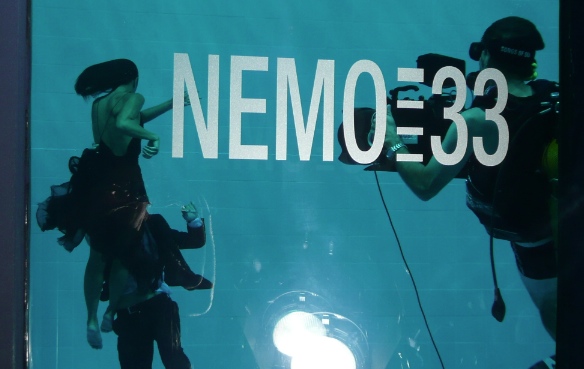 Underwater Shooting filming in NEMO33 Brussels Belgium Europe